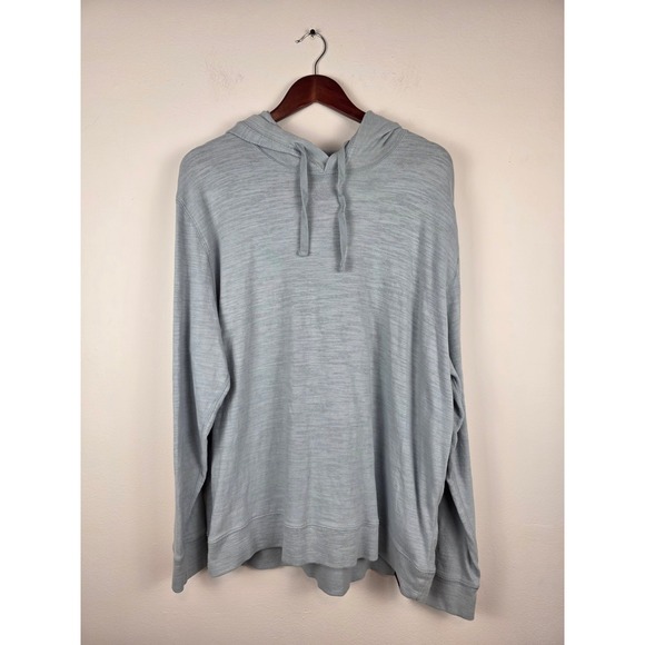 Faherty Sunwashed Mens XXL Organic Cotton Midweight Hoodie Blue Gray - Picture 1 of 8